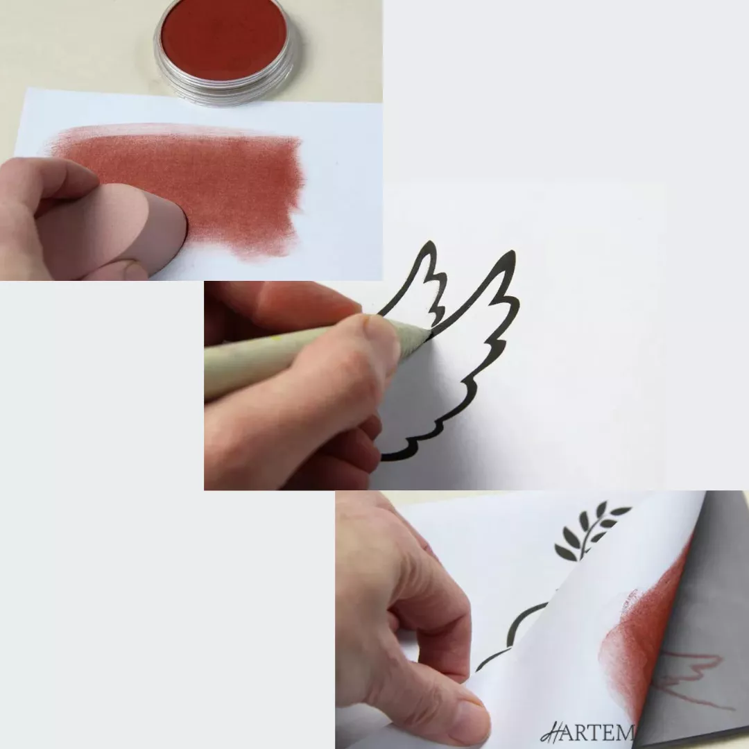 panpastel transferiert Farbe